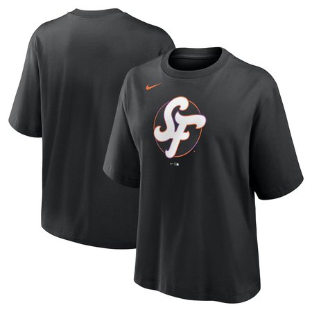Women's San Francisco Giants Nike Black 2025 City Connect Logo Boxy T-Shirt