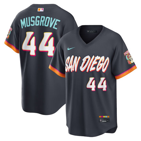 Men's San Diego Padres #44 Joe Musgrove Nike Obsidian 2026 City Connect Stadium Jersey