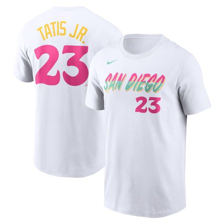 Men's San Diego Padres Fernando #23 Tatis Jr. Nike White City Connect Name & Number T-Shirt