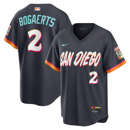 Men's San Diego Padres #2 Xander Bogaerts Nike Obsidian 2026 City Connect Stadium Jersey