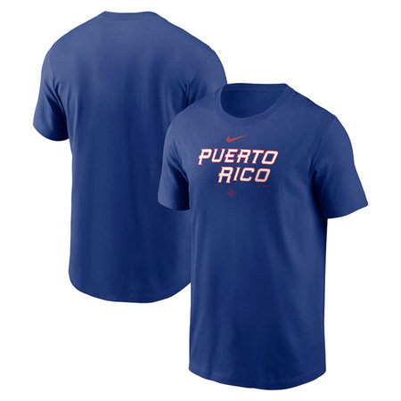 Men's Puerto Rico Baseball Royal 2026 World Baseball Classic Wordmark T-Shirt