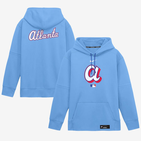 Men's Atlanta Braves Nike Light Blue 2026 City Connect Authentic Collection Therma-FIT Hoodie
