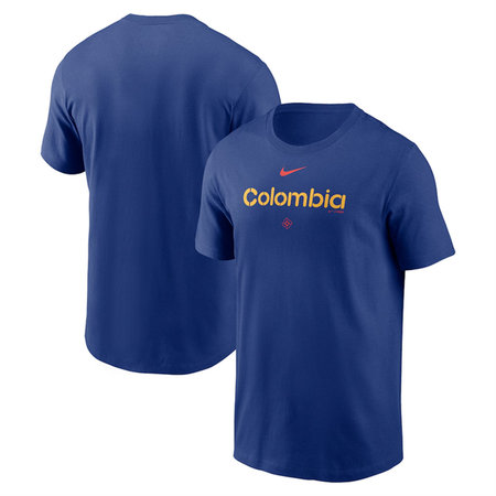 Men's Colombia Baseball Royal 2026 World Baseball Classic Wordmark T-Shirt
