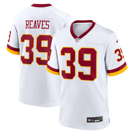 Men's Washington Commanders #39 Jeremy Reaves Nike White Game Super Bowl Era Jersey
