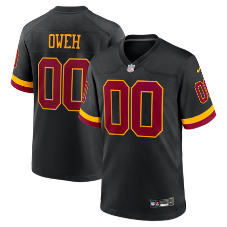 Men's Washington Commanders #00 Odafe Oweh Nike Black Hail Raiser Alternate Game Jersey