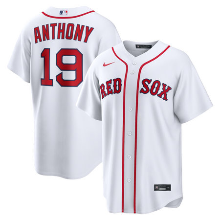 Men's Boston Red Sox #19 Roman Anthony Nike White Home Replica Jersey