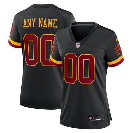 Women's Washington Commanders Nike Black Hail Raiser Alternate Custom Game Jersey