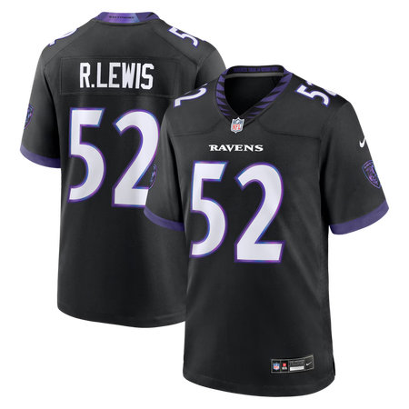 Youth Baltimore Ravens #52 Ray Lewis Nike Black Alternate Retired Player Game Jersey