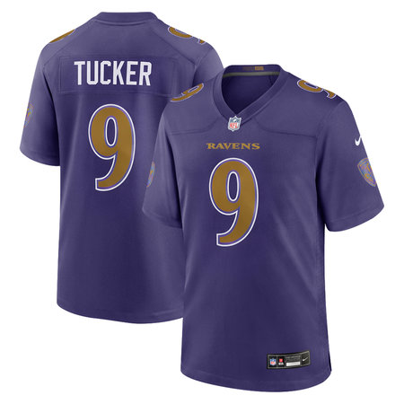 Men's Baltimore Ravens #9 Justin Tucker Nike Purple Alternate Game Jersey