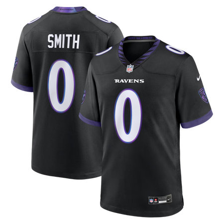 Youth Baltimore Ravens #0 Roquan Smith Nike Black Alternate Game Jersey