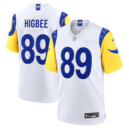 Men's Los Angeles Rams #89 Tyler Higbee Nike White Game Player Jersey