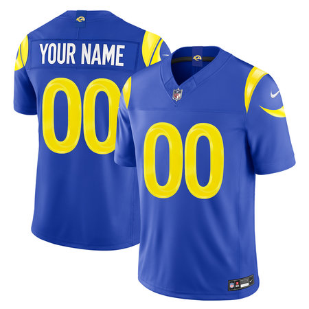 Youth Los Angeles Rams Nike Royal Vapor F.U.S.E. Sewn Down Limited Custom Jersey