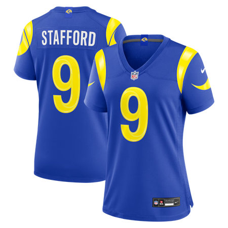 Women's Los Angeles Rams #9 Matthew Stafford Nike Royal Game Jersey