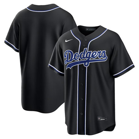 Youth Los Angeles Dodgers Nike Fashion Replica Black Out Jersey