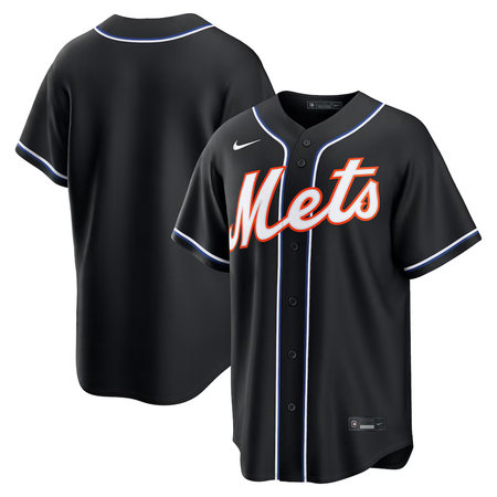 Men's New York Mets Nike Fashion Replica Black Out Jersey