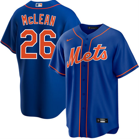 Men's New York Mets #26 Nolan McLean Blue Cool Base Stitched Baseball Jersey