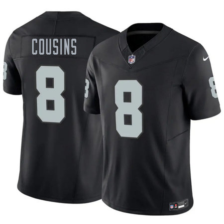 Youth Las Vegas Raiders #8 Kirk Cousins Black 2026 F.U.S.E. Vapor Untouchable Limited Stitched Football Jersey