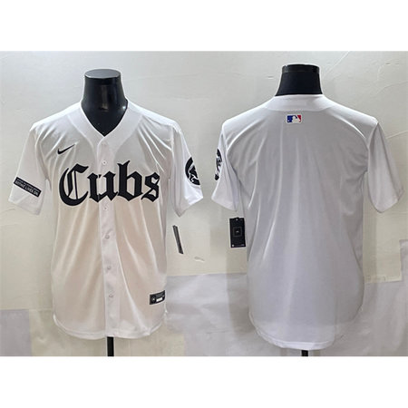 Men's Chicago Cubs White "Gothic North Side Edition" Vapor Premier Limited Stitched Baseball Jersey