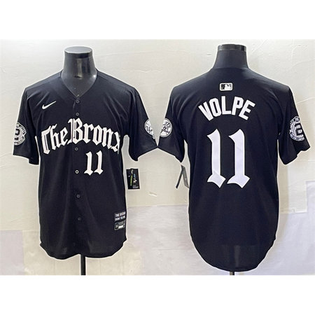 Youth New York Yankees #11 Anthony Volpe Black "Gothic Legacy Edition" Vapor Premier Limited Stitched Baseball Jersey