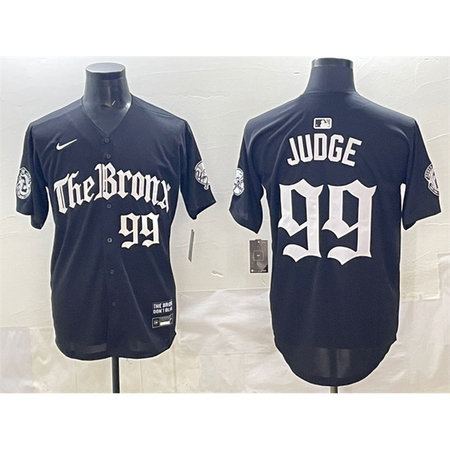 Men's New York Yankees #99 Aaron Judge Black "Gothic Legacy Edition" Vapor Premier Limited Stitched Baseball Jersey