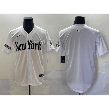 Men's New York Yankees White "Gothic Legacy Edition" Vapor Premier Limited Stitched Baseball Jersey