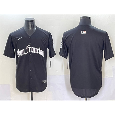 Men's San Francisco Giants Black "Gothic Fog Edition" Vapor Premier Limited Stitched Baseball Jersey