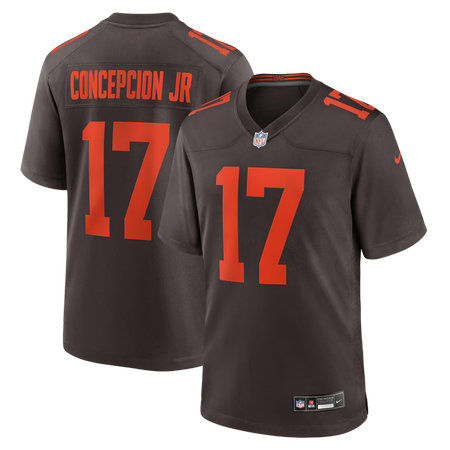 Men's Cleveland Browns #17 KC Concepcion Brown 2026 NFL Draft Game Jersey