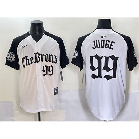 Men's New York Yankees #99 Aaron Judge White "Gothic Legacy Edition" Vapor Premier Limited Stitched Baseball Jersey