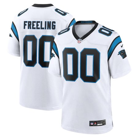Men's Carolina Panthers Monroe Freeling White 2026 NFL Draft Game Jersey