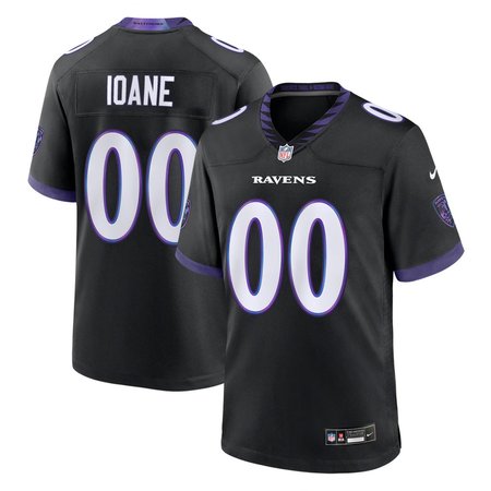 Men's Baltimore Ravens Olaivavega Ioane Black 2026 NFL Draft Game Jersey