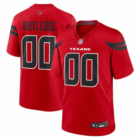 Men's Houston Texans Keylan Rutledge Red 2026 NFL Draft Game Jersey