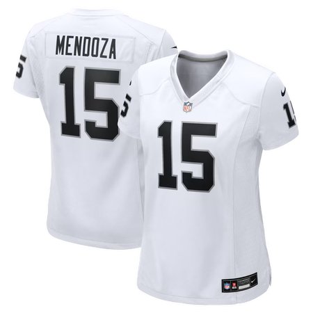 Women's Las Vegas Raiders #15 Fernando Mendoza Nike White Game Player Jersey