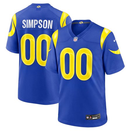 Men's Los Angeles Rams Ty Simpson Navy 2026 NFL Draft Game Jersey