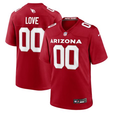 Men's Arizona Cardinals Jeremiyah Love Red 2026 NFL Draft Game Jersey