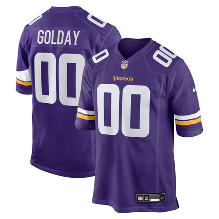 Youth Minnesota Vikings Jake Golday Purple 2026 NFL Draft Game Jersey