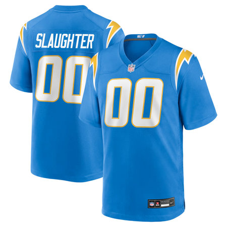 Men's Los Angeles Chargers Jake Slaughter Blue 2026 NFL Draft Game Jersey