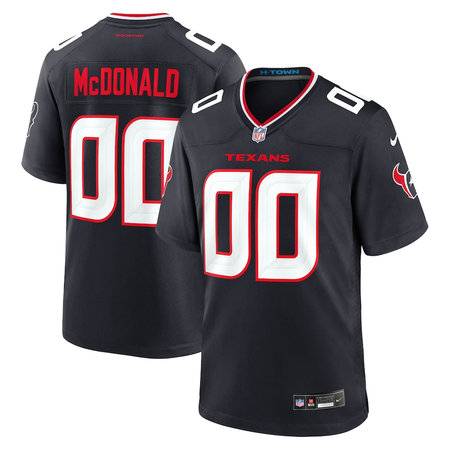 Men's Houston Texans Kayden McDonald Black 2026 NFL Draft Game Jersey