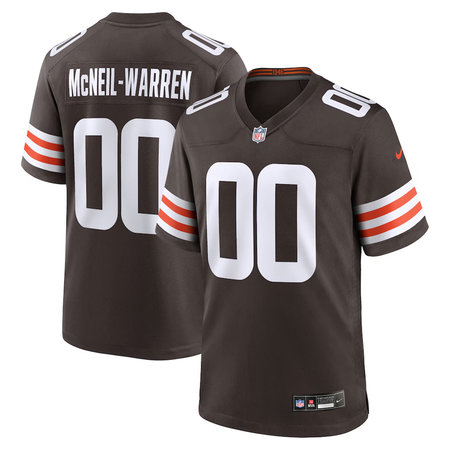 Men's Cleveland Browns Emmanuel McNeil-Warren Brown 2026 NFL Draft Game Jersey