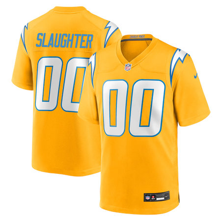 Men's Los Angeles Chargers Jake Slaughter Gold 2026 NFL Draft Game Jersey