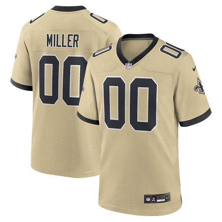 Men's New Orleans Saints Christen Miller Gold 2026 NFL Draft Game Jersey