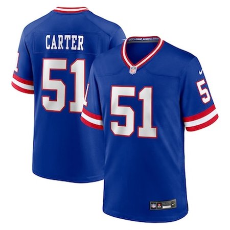 Men's New York Giants #51 Abdul Carter Nike Royal First Round Pick 2nd Alternate Game Jersey