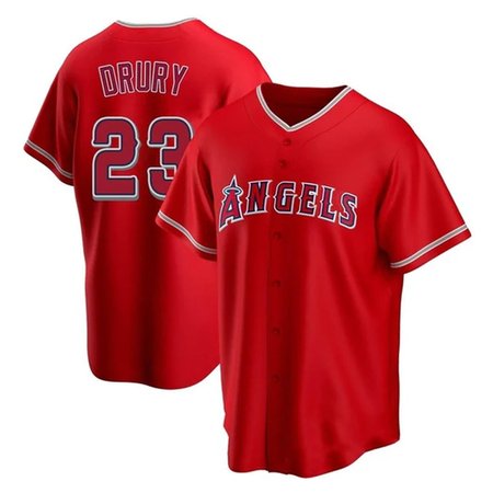 Men's Los Angeles Angels #23 Brandon Drury Nike Red Home Limited Player Jersey