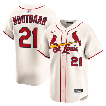 Men's St. Louis Cardinals #21 Lars Nootbaar Cream Home Limited Jersey
