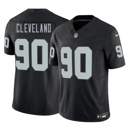 Youth Las Vegas Raiders #90 Brandon Cleveland Black 2026 NFL Draft Vapor F.U.S.E. Limited Jersey