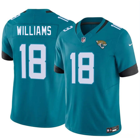 Men's Jacksonville Jaguars #18 C.J. Williams Teal 2026 NFL Draft Vapor F.U.S.E. Limited Jersey
