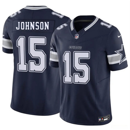 Youth Dallas Cowboys #15 Tyler Johnson Navy 2026 NFL Draft Vapor F.U.S.E. Limited Jersey