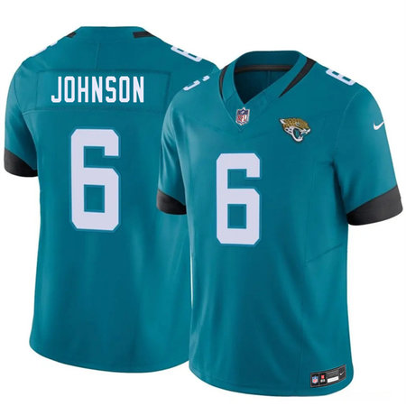 Men's Jacksonville Jaguars #6 Antonio Johnson Teal 2026 NFL Draft Vapor F.U.S.E. Limited Jersey