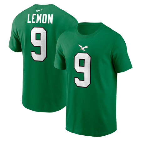 Men's Philadelphia Eagles #9 Makai Lemon Nike Kelly Green 2026 NFL Draft Name & Number T-Shirt