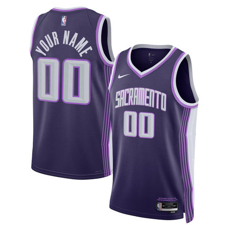 Men's Sacramento Kings Nike Purple 2025/26 Swingman City Edition Custom Jersey