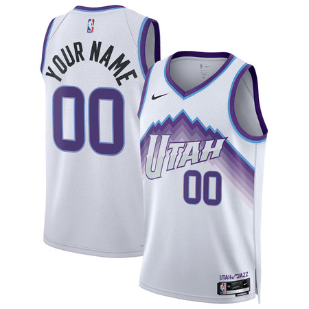 Men's Utah Jazz Nike White Swingman Association Edition Custom Jersey